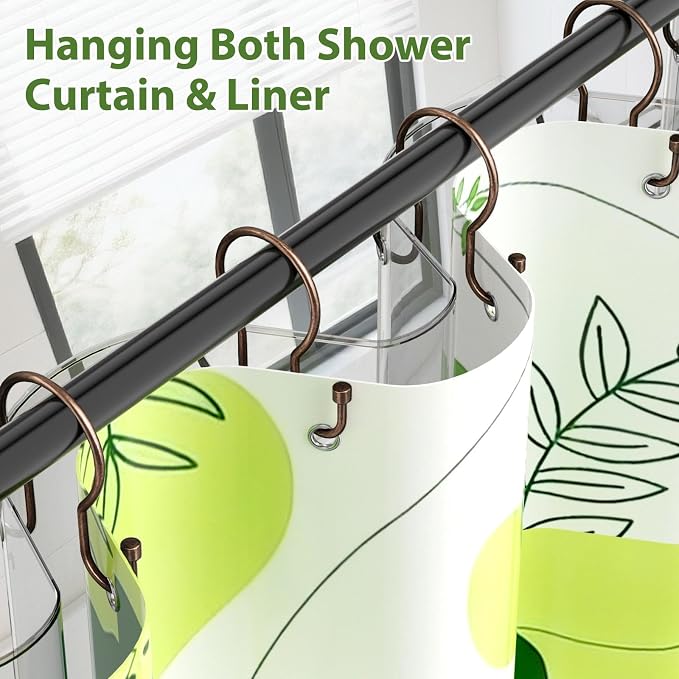 Goowin Shower Curtain Hooks, Simple Shower Curtain Rings, Sturdy Shower Curtain - Image 5