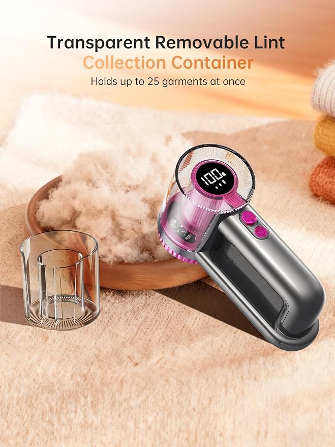 2-in-1 Rechargeable Fabric Shaver & Lint Remover, 1800mAh | 3-Speed Lint Shaver - Image 6