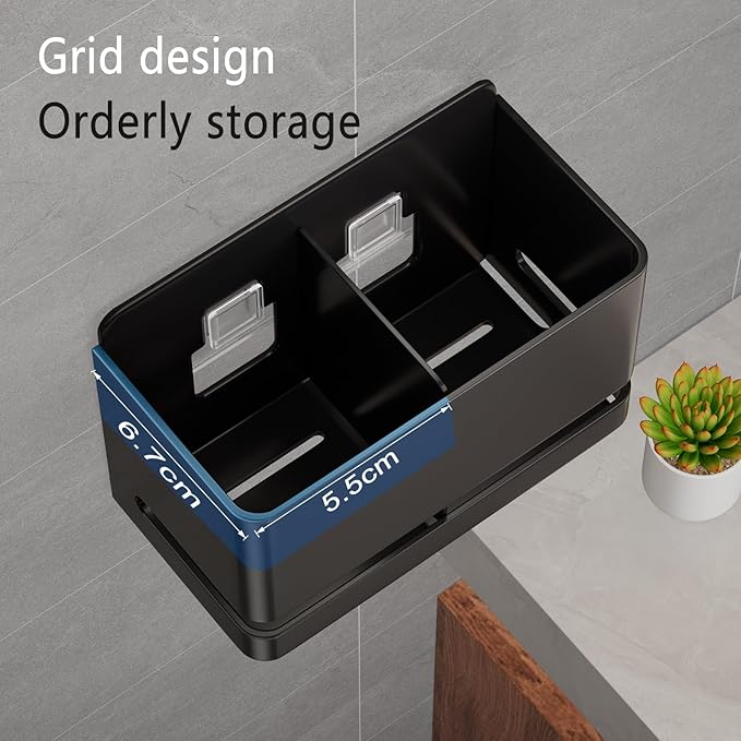 Electric Toothbrush Holder, Wall Toothbrush Holder Bathroom，2 Slot | Made of - Image 5