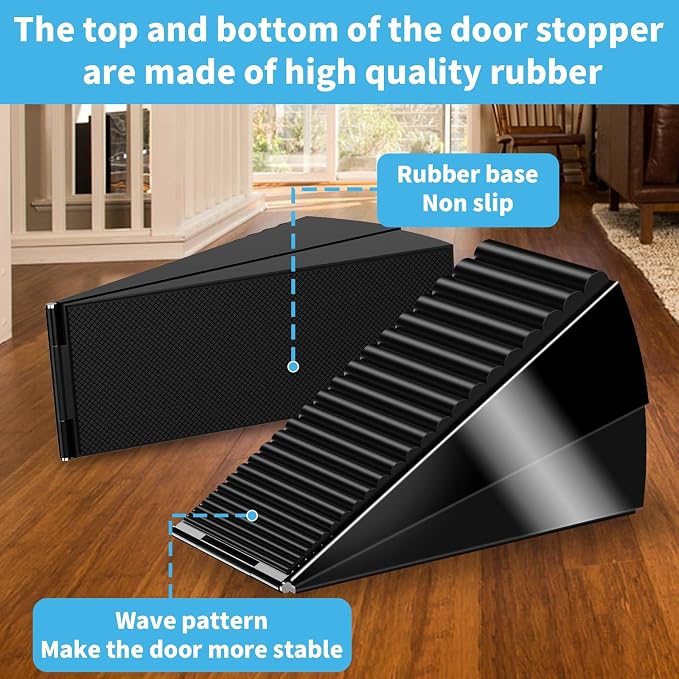 AIMAXINKE Door Stoppers for Bottom of Door-Large Heavy Duty Door Stop Wedge | - Image 6