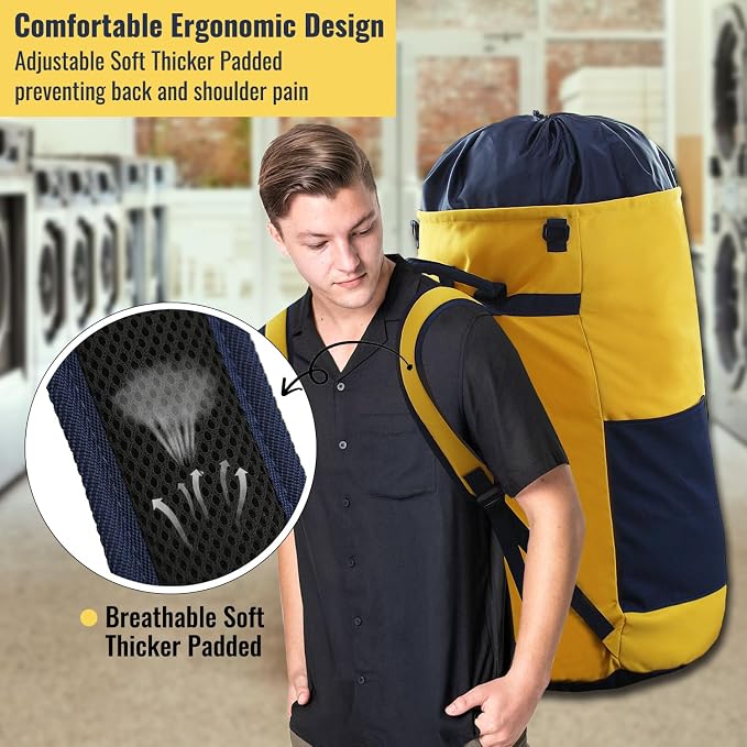 JOINPRO Laundry Bag Backpack, 125L Extra Large Laundry Backpack - Image 6