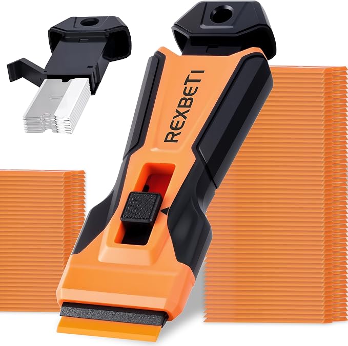 REXBETI Razor Blade Scraper Tool, Upgraded Windows, Glass Stovetop Scraper | 7 by REXBETI