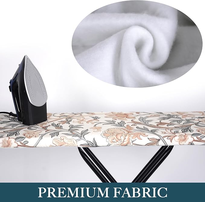 veiox Standard Size Ironing Board Cover and Pad 15x54, Organic Cotton, Elastic - Image 8