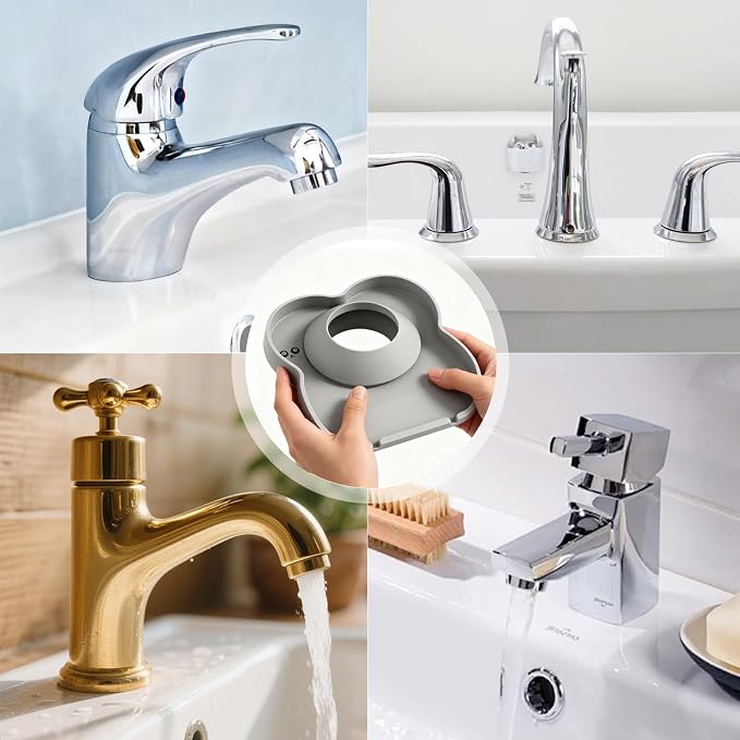 Silicone Faucet Mat for Kitchen Tap Compact Sink Splash Guard Protectors Behind - Image 9