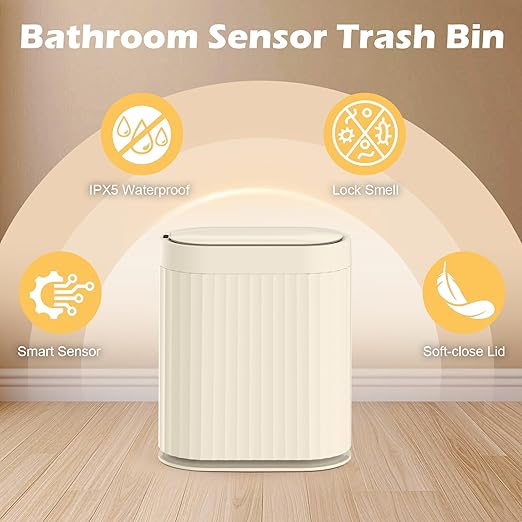 ELPHECO 2 Gallon Sensor Trash Can, Automatic Lid, Slim Garbage Can, Plastic - Image 5
