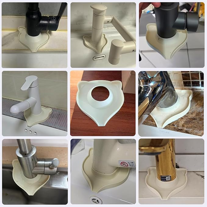 Compact Silicone Kitchen Sink Faucet Splash Proof Mat, Tap Water Diversion - Image 8
