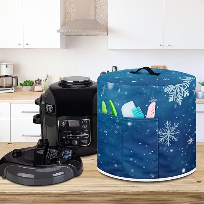 Snowflake Rice Cooker Covers Dust-Proof Cover for Instant Pot 3 Qt Inner Pot Instapot Cover Rice Cooker Dust Cover Kitchen Appliance Covers Kitchen Storage M