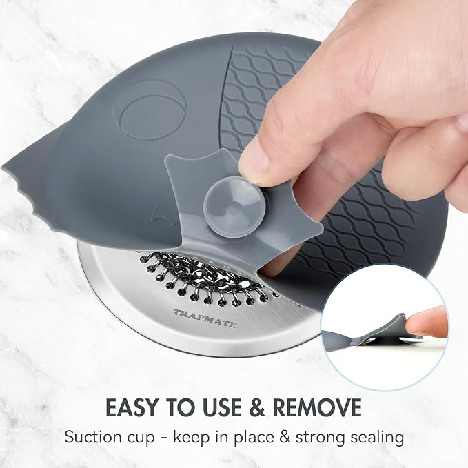 TRAPMATE Bathtub Drain Stopper & Shower Hair Catcher, Shower Drain - Image 8