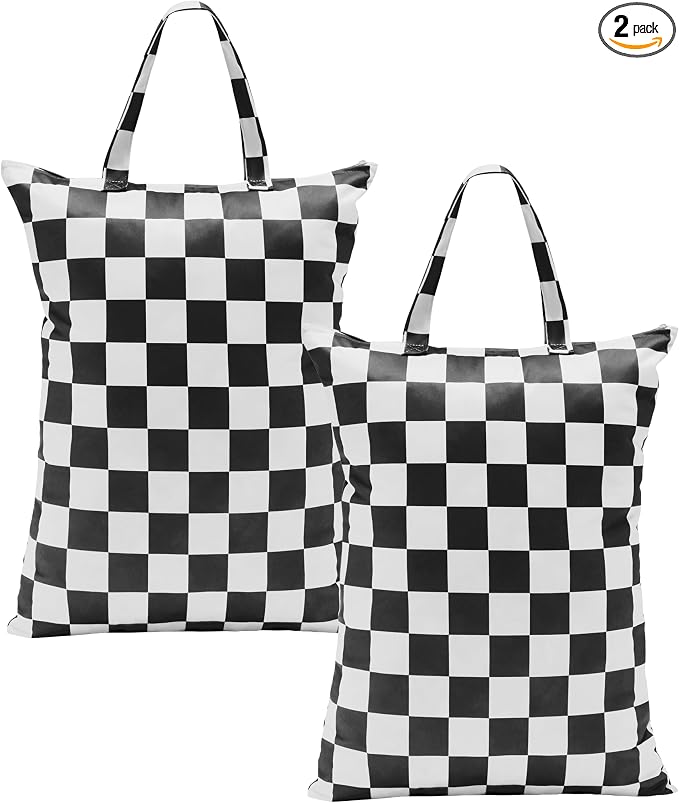 Ohocut Checkered 2 Pcs Large Travel Laundry Bags by Ohocut