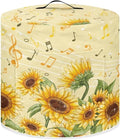 TODIYADDU Sunflower Music Notes Pressure Cooker Cover with Pocket Novelty Air Fryer Cover Dust Cover Insulated Kitchen Appliance Cover Protector for Pressure Cooker Instant Pot Accessories Gifts