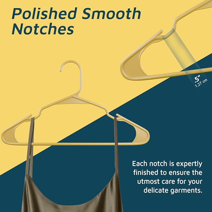 Lifemaster Plastic Clothes Hangers – Heavy Duty Hanger Set, - Image 7