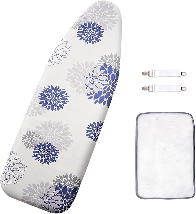 SheeChung 14"x42" Over-The-Door Ironing Board Cover and Pad, Heat Resistance by SheeChung