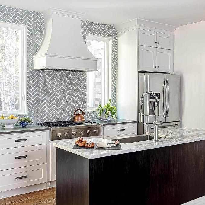Curved Range Hood (37.5" W x 36" H) – Handcrafted in the USA – Premium Cabinet-Grade Plywood & Maple Veneer – Seamless Fit with TradeWinds Ventilation Units – High-End Kitchen Focal Point