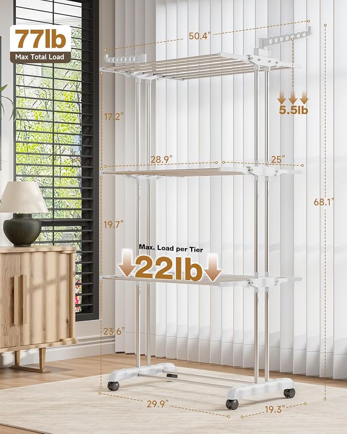 Bigzzia Clothes Drying Rack Folding - Image 9