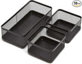 1InTheOffice Mesh Collection Desk Drawer Organizer Tray 3 Compartment by 1InTheOffice