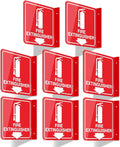 GicnKeuz Fire Extinguisher Sign, 6" x 6" Fire Extinguisher Projecting Sign with Down Arrow, Two-Sided Acrylic L-Signs, Including Screws, Easy to Install, Home Office/Business Use (8 Pack)