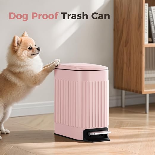 TrashAid Slim Bathroom Trash Can - Image 6