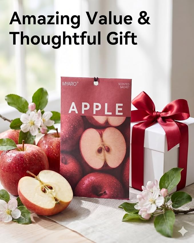 MYARO 20Pcs Red Apple Scented Sachets, Closet Deodorizer Car Air Freshener - Image 5