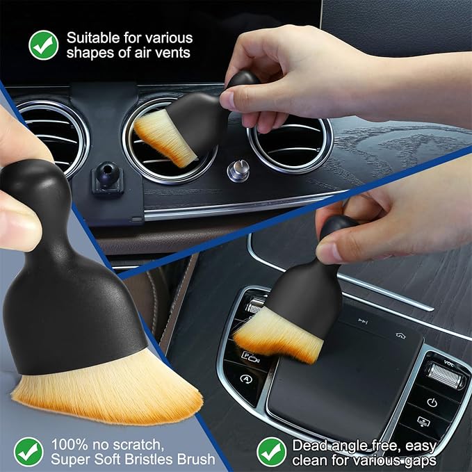 Fitosy Car Interior Duster Detail Brush Cleaning Gel Kit, Dust Remover | Slime - Image 5