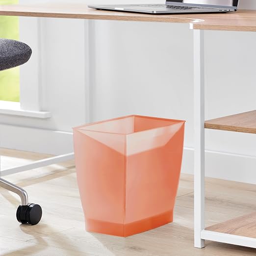 iDesign Small Plastic Bathroom Trash Can, Slim Rectangle - Image 5