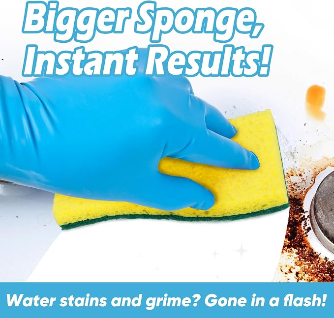 AIDEA XL Scrub Sponges Kitchen 12Count, Heavy Duty Sponges - Image 3