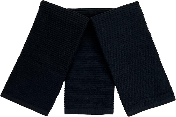 Black Kitchen Hand Dish Towels, 100% Cotton - Image 7