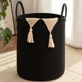 OIAHOMY 80L Nursery Hamper Laundry Basket Laundry Hamper Black by MasterofSpaceOptimization