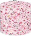Axolotl Butterfly and Floral Print Kitchen Appliance Dust Cover with Pockets, Electric Pressure Cooker Cover Compatible with Crock Pot, Rice Cooker Cover, for 3 Qt Pot