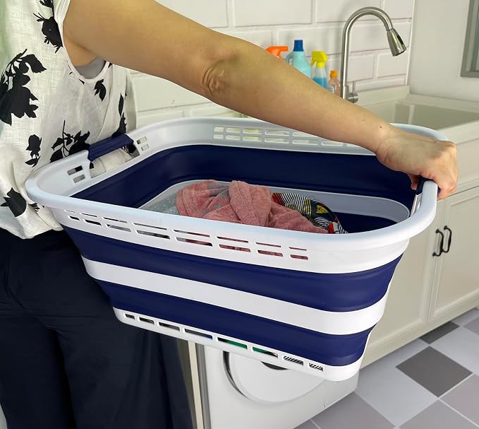 SAMMART 42L Collapsible Plastic Laundry Basket - Image 3