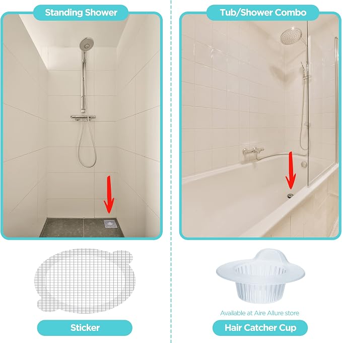 100 Pack Disposable Shower Drain Hair Catcher Mesh Stickers - Image 9