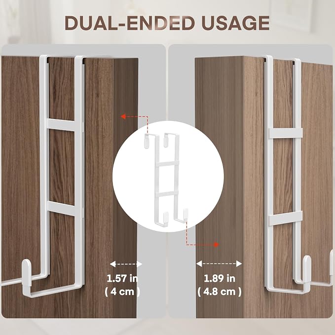 FYY 2 Packs Over The Door Hooks, Double Sided Door Hanger Hook - Image 3