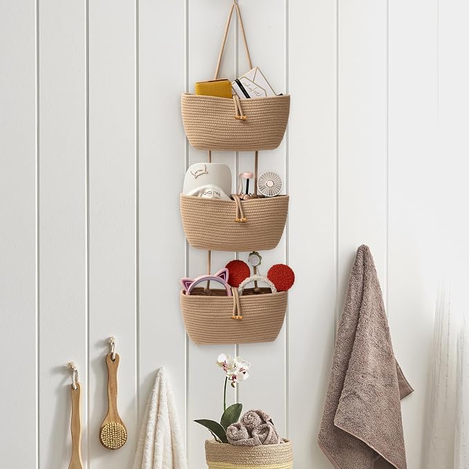TeoKJ 3-Tier Cotton Rope Baskets - Image 3