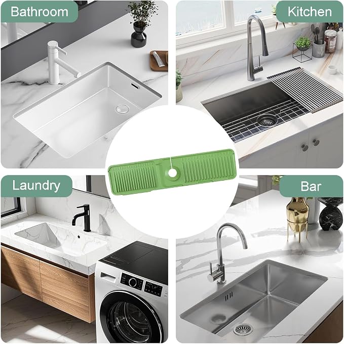 24 Inch Silicone Faucet Mat for Kitchen Sink Splash Guard Folding Faucet Mat - Image 7