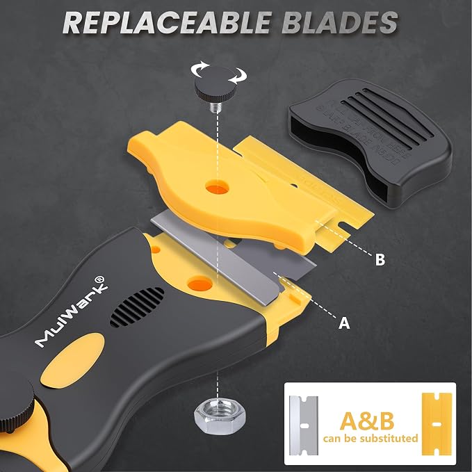 MulWark Razor Blade Scraper Tool Set, 3-Piece - Image 7