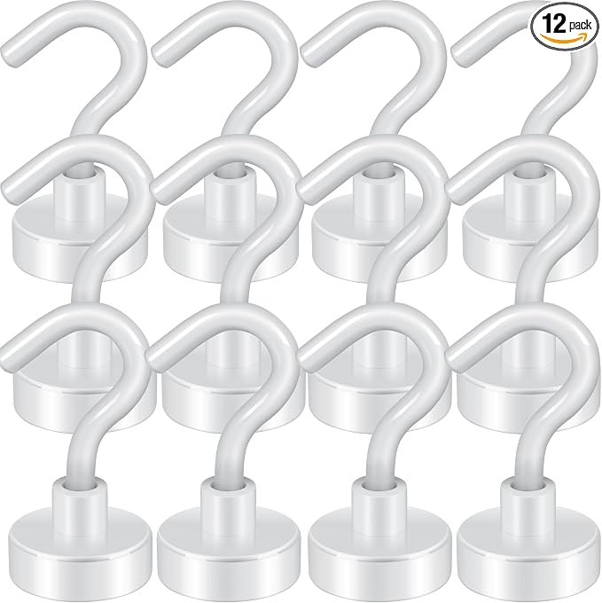 Neosmuk Magnetic Hooks, 30lb Heavy Duty, 12 Pack by Neosmuk