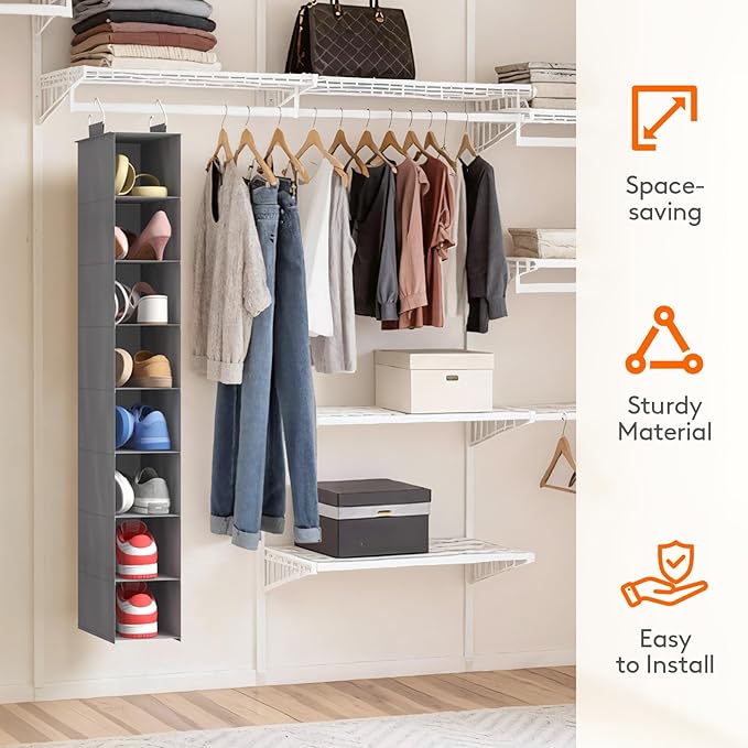 Lifewit 8 Section Hanging Shoe Storage Organizer - Image 5
