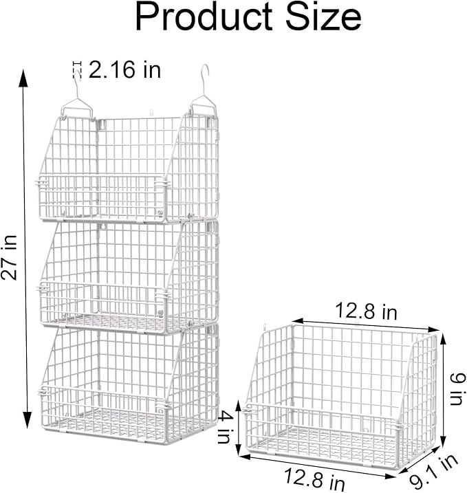 PUPPYCUTE Hanging Closet Organizer and Storage, Clothes Hanging Shelves Wire - Image 6