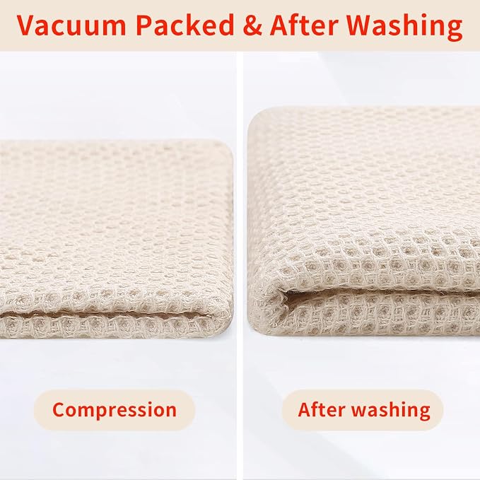 Homaxy 100% Cotton Oversized Waffle Weave Kitchen Towels 6-Pack, Ultra Soft - Image 8