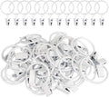 Curtain Rings with Clips, 42 Pack Metal Drapery Rings with Clips Hooks Hangers by Unknown