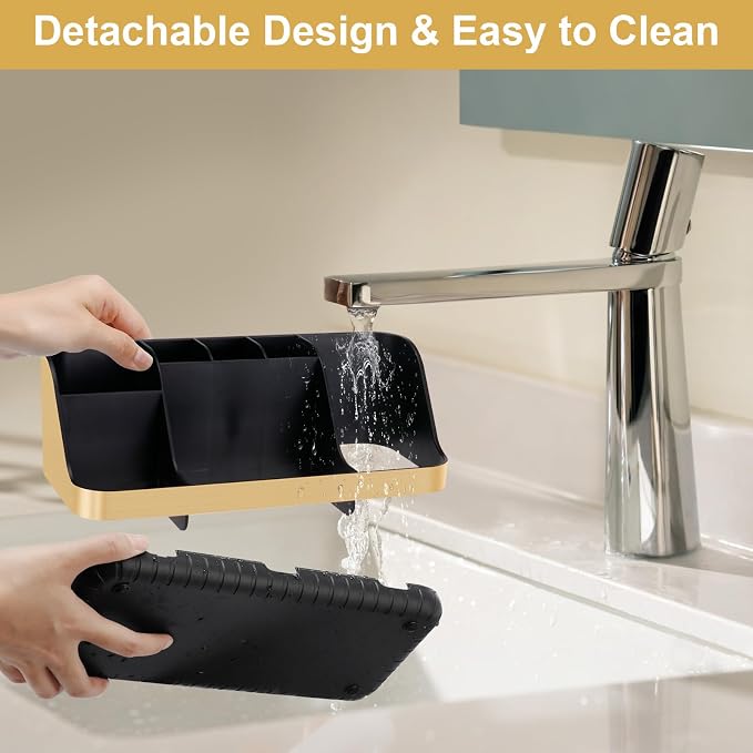 GFWARE Gold Toothbrush Holders for Bathrooms Countertop Organizer - Image 3