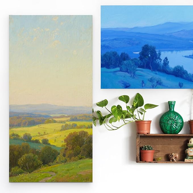Falling in Art 2 Pack Unfinished Wooden Canvas Panels, 12x24 Gallery Birch Wood Panels Kit, 1 1/2" Deep Art Cradle Boards for Acrylic Painting, Pouring and Burning