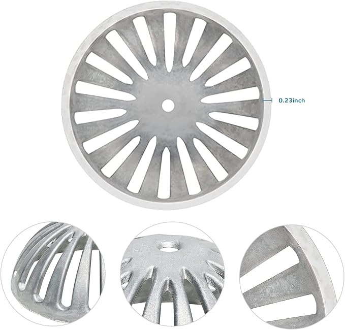 3 Pack Floor Sink Strainer Floor Drain Strainer Heavy Duty Aluminum Dome Sink Drain Strainer Floor Drain Cover for Kitchen, Bar, Outdoor Garden or Bath 5-1/4" Diameter x 2-1/4"H