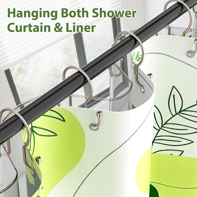 Goowin 24 Pack Shower Curtain Hooks, Simple Shower Curtain Rings, Sturdy Shower - Image 5