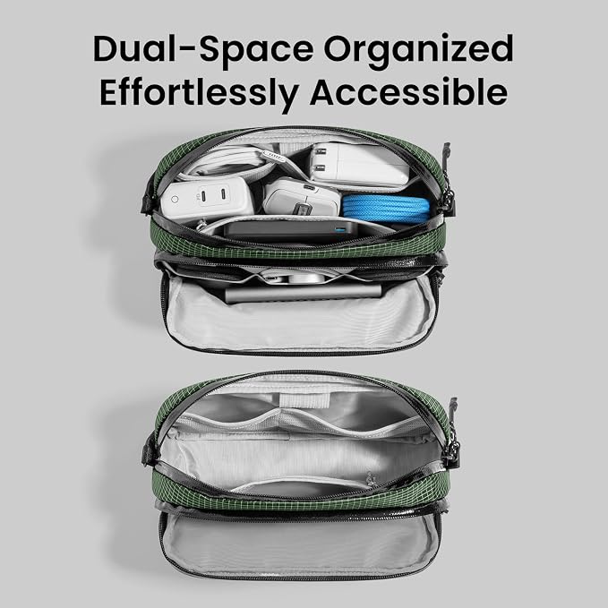 tomtoc Electronic Organizer Travel Case Performance, Dual Compartment Bag | - Image 5