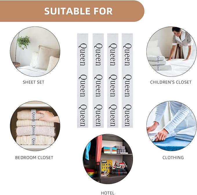 4PCS Bed Sheet Organizer Bands, Storage Labels and Sheet Keepers - Image 6