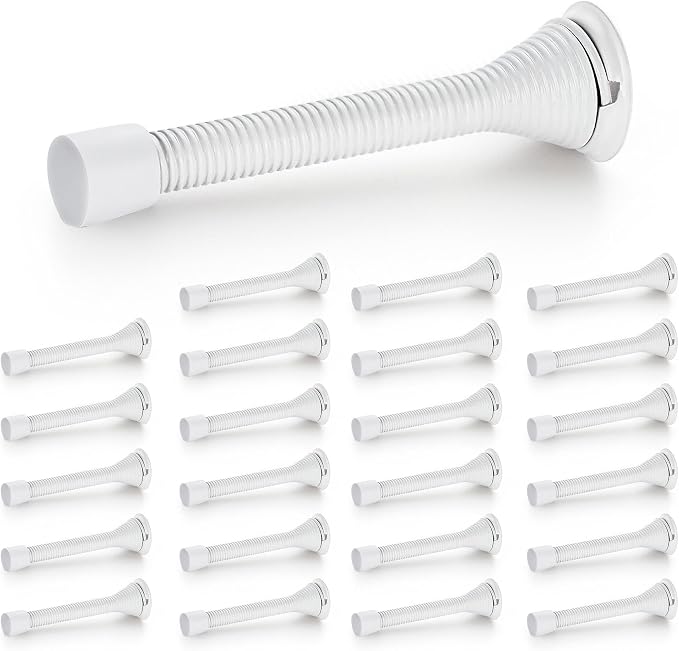 Ravinte Door Stoppers, 24 Pack White Spring Door Stops by Ravinte