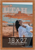 wallsthatspeak 18x27 Light Walnut Rustic Pine Picture Frame for Puzzles Posters Photos or Artwork