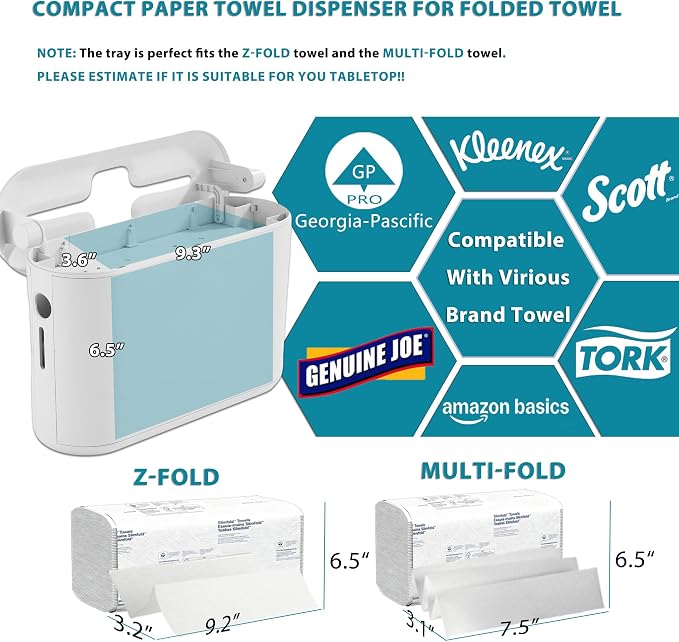 Multifold Paper Towel Dispenser Countertop Compact - Image 3