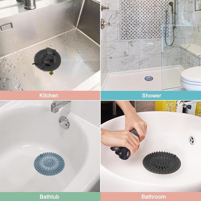 Gotega 5 Pack Bathroom Sink Drain Strainers, Hair Catcher - Image 2