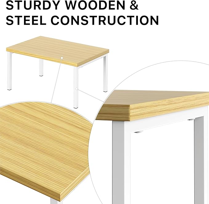 Simple Houseware Expandable Stackable Cabinet and Counter Shelf Organizer with Wooden Surface, 7.6'' D x 11.75'' W x 6.1'' H, Oak